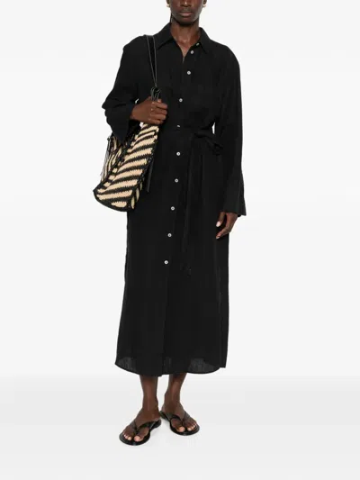 Marc O'polo Belted Midi Dress In Black
