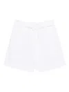 Marc O'polo Belted Pleated Shorts In White