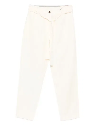 Marc O'polo Belted Tie-waist Trousers In Neutral