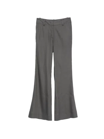 Marc O'polo Belt-loop Flared Trousers In Gray