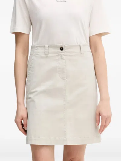 Marc O'polo Belt-loops Mini Skirt In Neutral