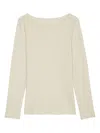 Marc O'polo Boat-neck Long-sleeve Top In Neutral
