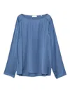 Marc O'polo Boat-neck Long-sleeve Top In Blue