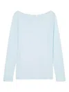 Marc O'polo Boat-neck Long-sleeve Top In Blue