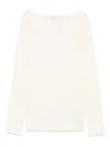 Marc O'polo Boat-neck Long-sleeve Top In Neutral