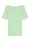 Marc O'polo Boat Neck Short-sleeve T-shirt In Green
