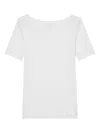 Marc O'polo Boat-neck Short-sleeves Top In White