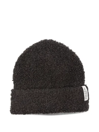 Marc O'polo Bouclé-knit Beanie Hat In Brown