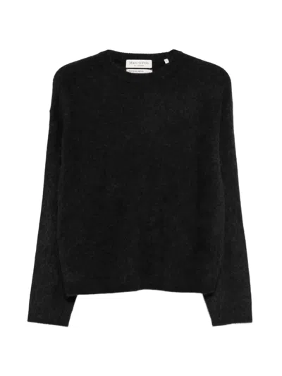 Marc O'polo Brushed Wool Sweater In Black