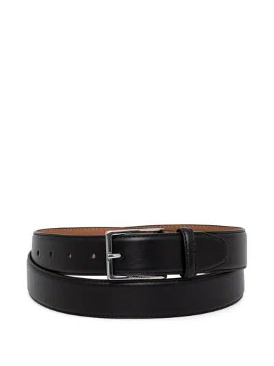 Marc O'polo Buckle-fastening Leather Belt In Black