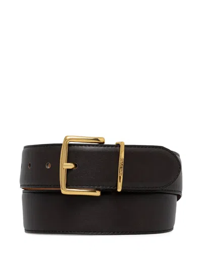 Marc O'polo Buckle-fastening Leather Belt In Blue