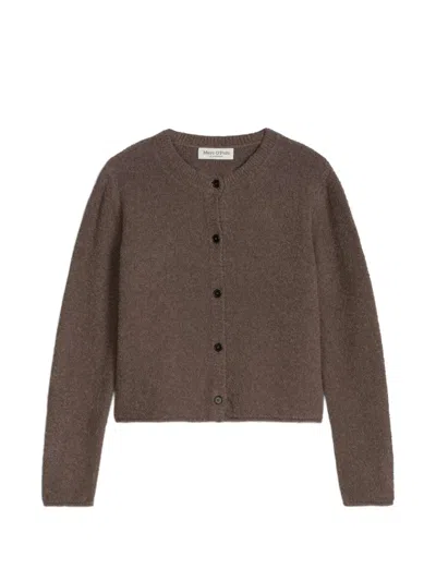 Marc O'polo Button-closure Knitted Cardigan In Brown