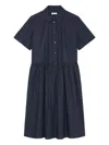 Marc O'polo Button-down Midi Dress In Blue