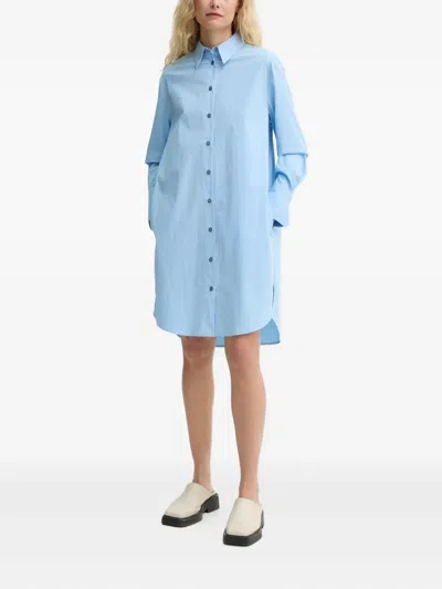 Marc O'polo Button-down Shirt Mini Dress In Blue