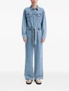 Marc O'polo Button-fastening Belted Jumpsuit In Blue