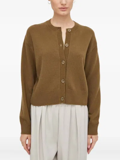 Marc O'polo Button-fastening Cardigan In Brown