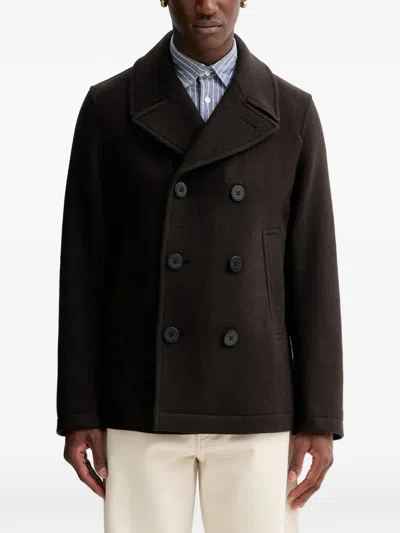 Marc O'polo Button-fastening Coat In Brown