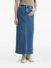 Marc O'polo Button-fastening Denim Maxi Skirt In Blue
