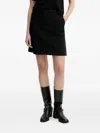 Marc O'polo Button-fastening Pocket Mini Skirt In Black