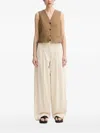 Marc O'polo Button-fastening Sleeveless Vest In Brown