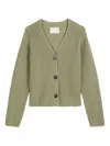Marc O'polo Button-front Ribbed Cardigan In Green