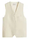 Marc O'polo Button-front Waistcoat In Neutral