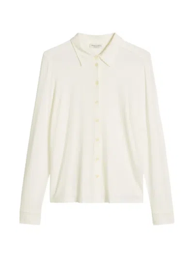 Marc O'polo Button Long-sleeve Blouse In White