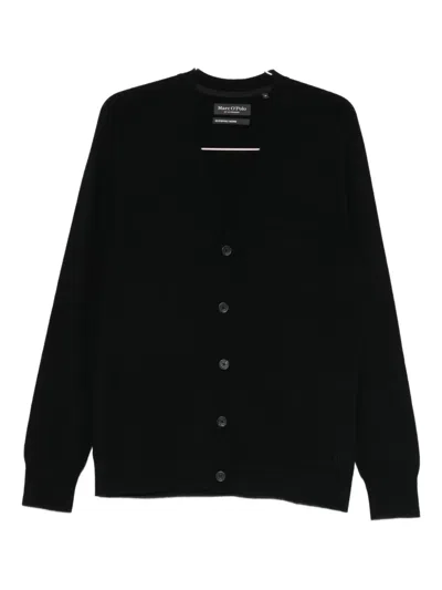 Marc O'polo Button Pocket Cardigan In Black