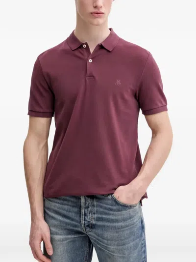 Marc O'polo Button Polo Shirt In Purple
