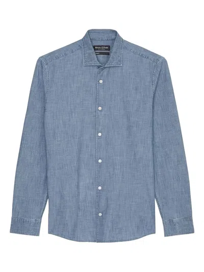 Marc O'polo Button-up Chambray Shirt In Blue