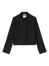 Marc O'polo Button-up Cropped Jacket In Black