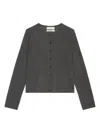 Marc O'polo Button-up Knit Cardigan In Gray