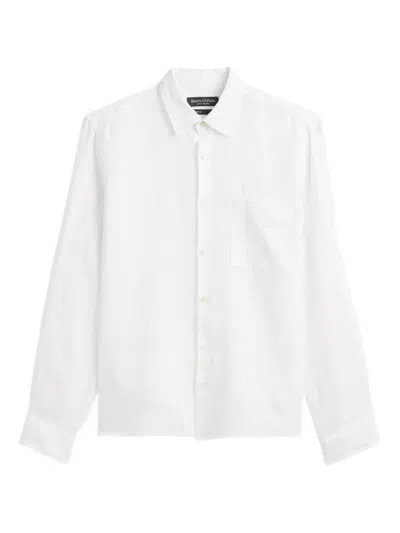 Marc O'polo Button-up Linen Shirt In White