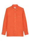 Marc O'polo Button-up Long-sleeve Shirt In Orange