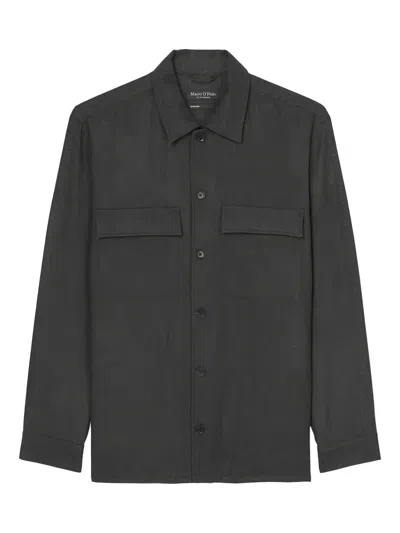 Marc O'polo Button-up Overshirt In Black