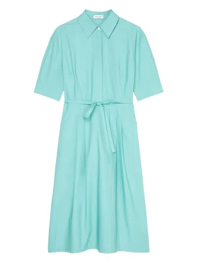 Marc O'polo Button-up Shirt Midi Dress In Blue