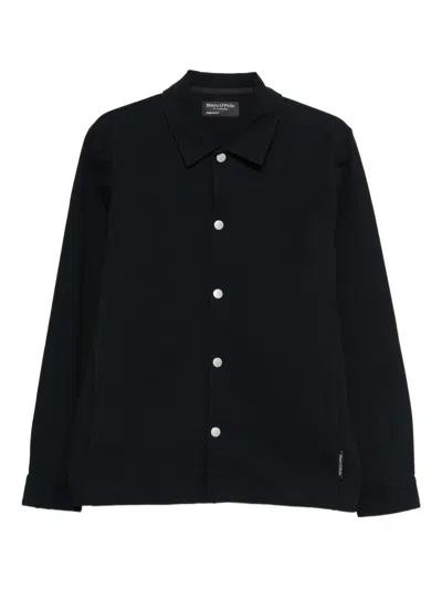 Marc O'polo Buttoned Long-sleeve Shirt In Black