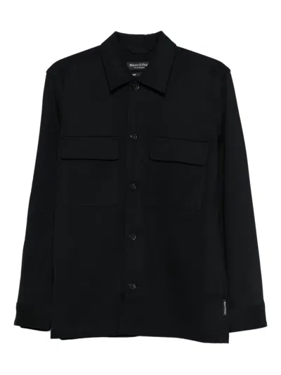 Marc O'polo Buttoned Pocket Overshirt In Blue