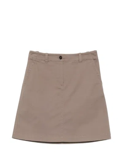 Marc O'polo Button-fastening Mini Skirt In Gray