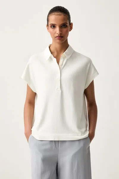Marc O'polo Button-fastening Short-sleeve Polo Shirt In White