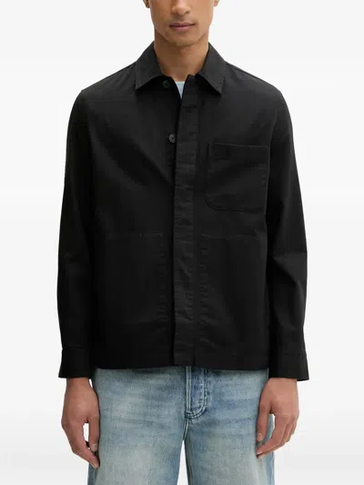 Marc O'polo Button-up Chest-pocket Jacket In Black