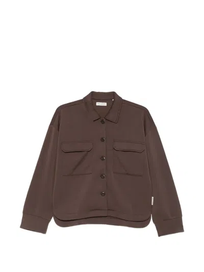 Marc O'polo Button-up Chest-pocket Shirt In Brown