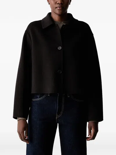 Marc O'polo Button-up Cropped Jacket In Brown
