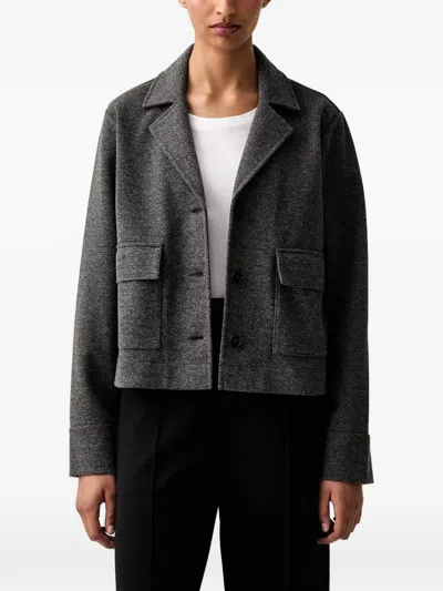 Marc O'polo Button-up Flap-pocket Jacket In Gray