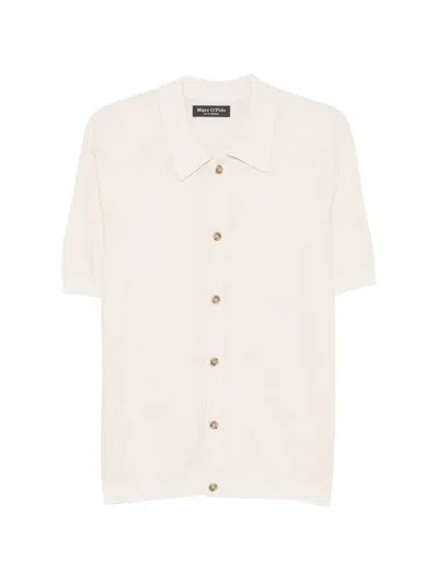 Marc O'polo Button-up Short-sleeve Shirt In White