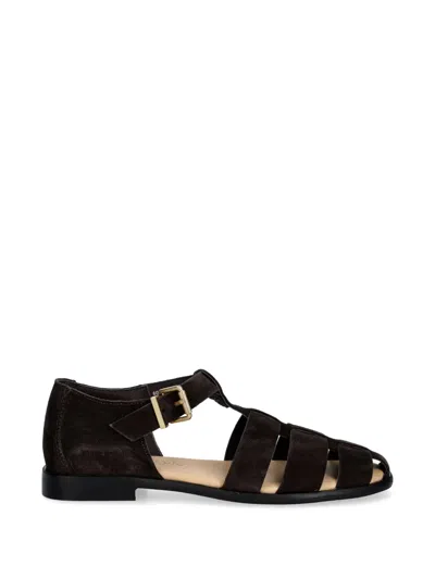 Marc O'polo Cage-strap Buckle-fastening Sandals In Brown