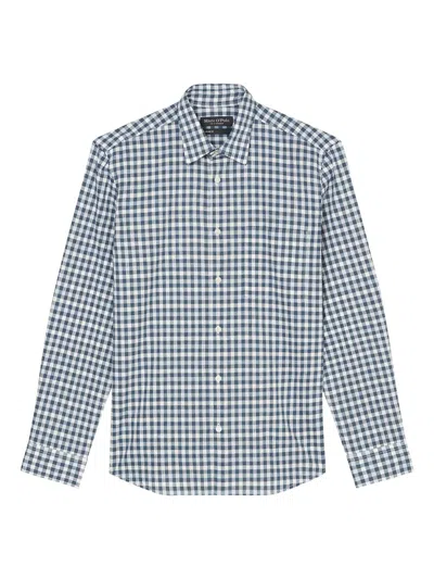 Marc O'polo Check-pattern Button-up Shirt In Blue