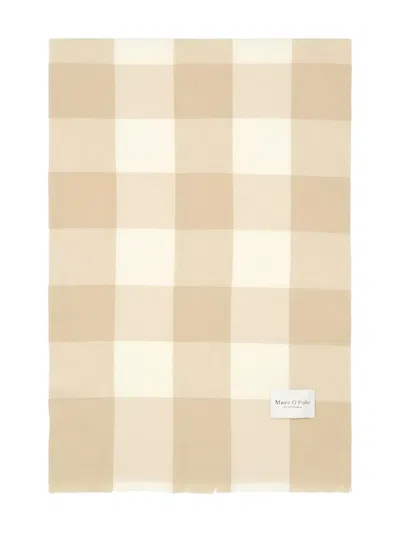 Marc O'polo Schal Mit Check-muster In Brown