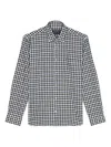 Marc O'polo Check-patterned Hirt In Blue
