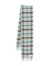 Marc O'polo Check-print Fringed Scarf In Blue